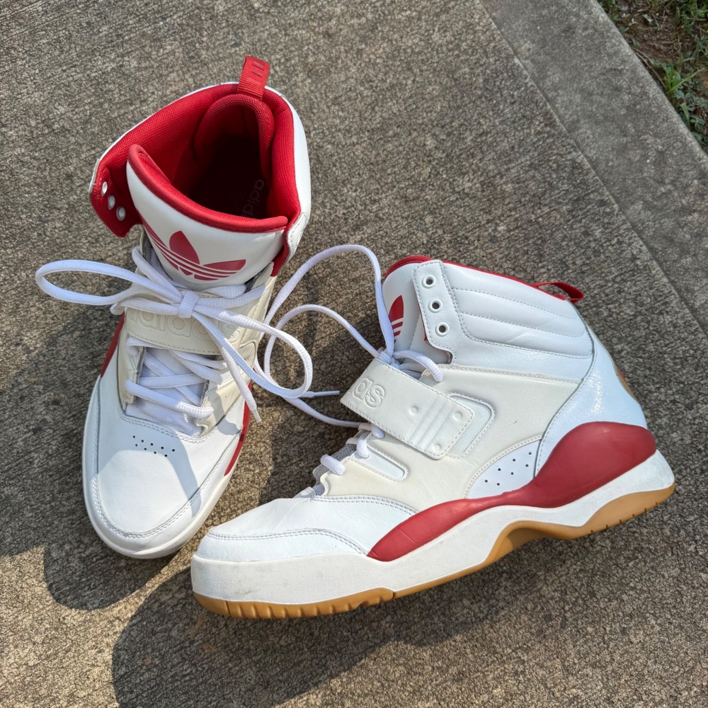 Adidas Originals Enforcer Mid White Red Gum Mens‎ High Top Sneakers G99946 Sz 13